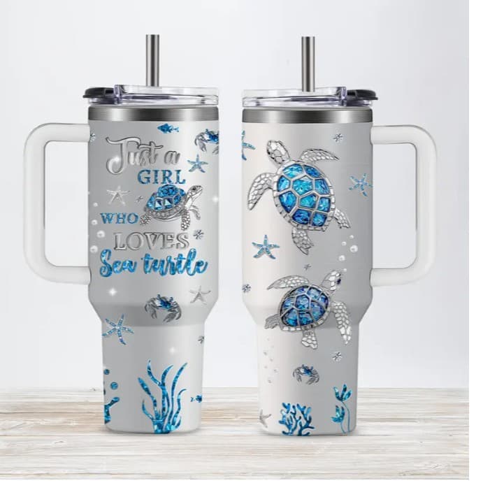 Stanley-style 40oz Tumbler Car Cup Stainless Steel Straw Handle Water Bottle Insulated Large Capacity