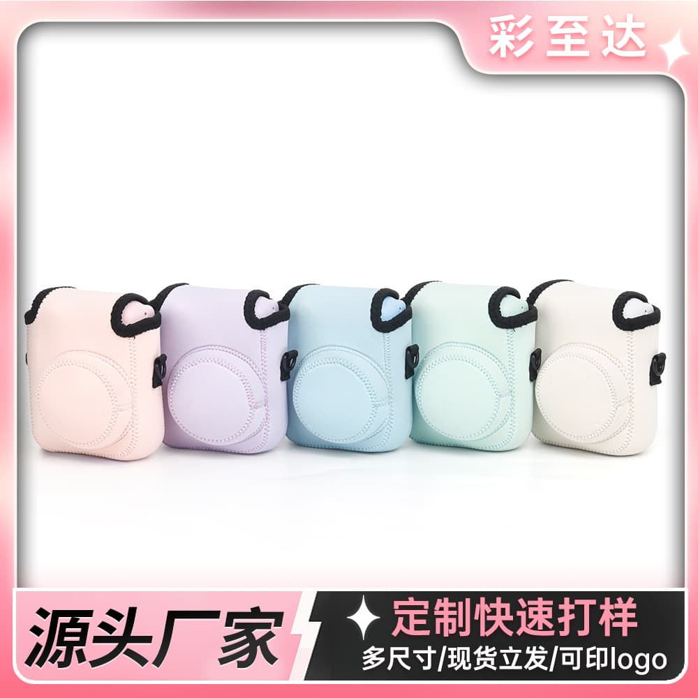Compatible with Instax mini 12/11 soft storage bag, form-fitting camera case, outdoor travel impact-resistant solid color bag