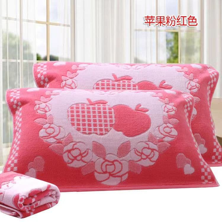 Old-fashioned terry cloth pillowcase, thickened, classic, colorfast, extra large size, perfect for weddings and couples.