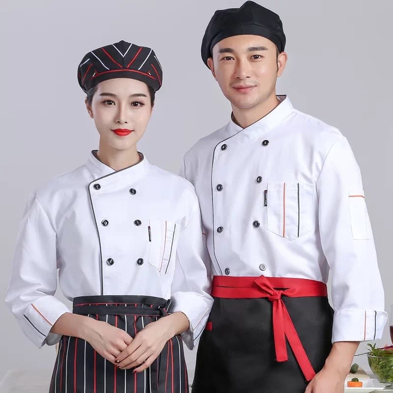 Large size chef uniform export foreign trade work style bakery shop cake hat hotel kitchen restaurant canteen chef uniform