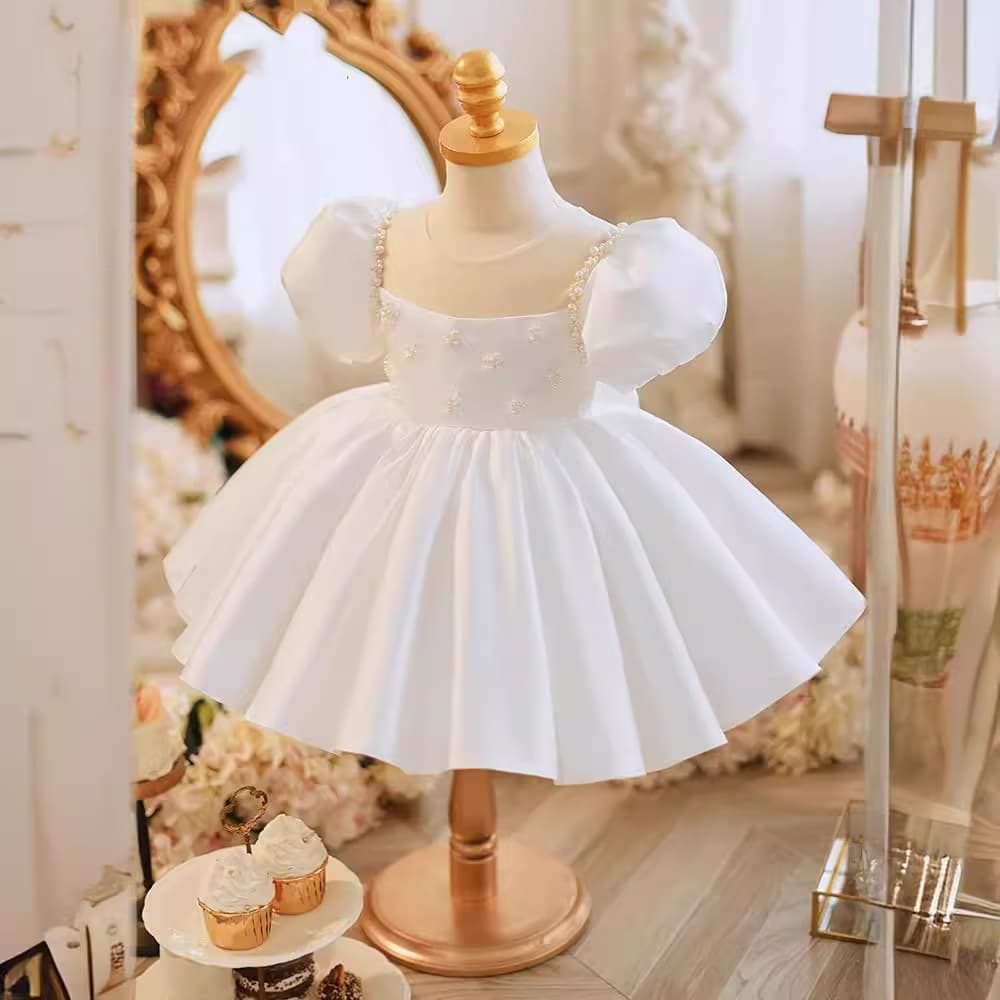 Baby Girl First Birthday Dress Summer Infant Toddler Princess Tutu for Cake Smash Flower Girl Wedding Party