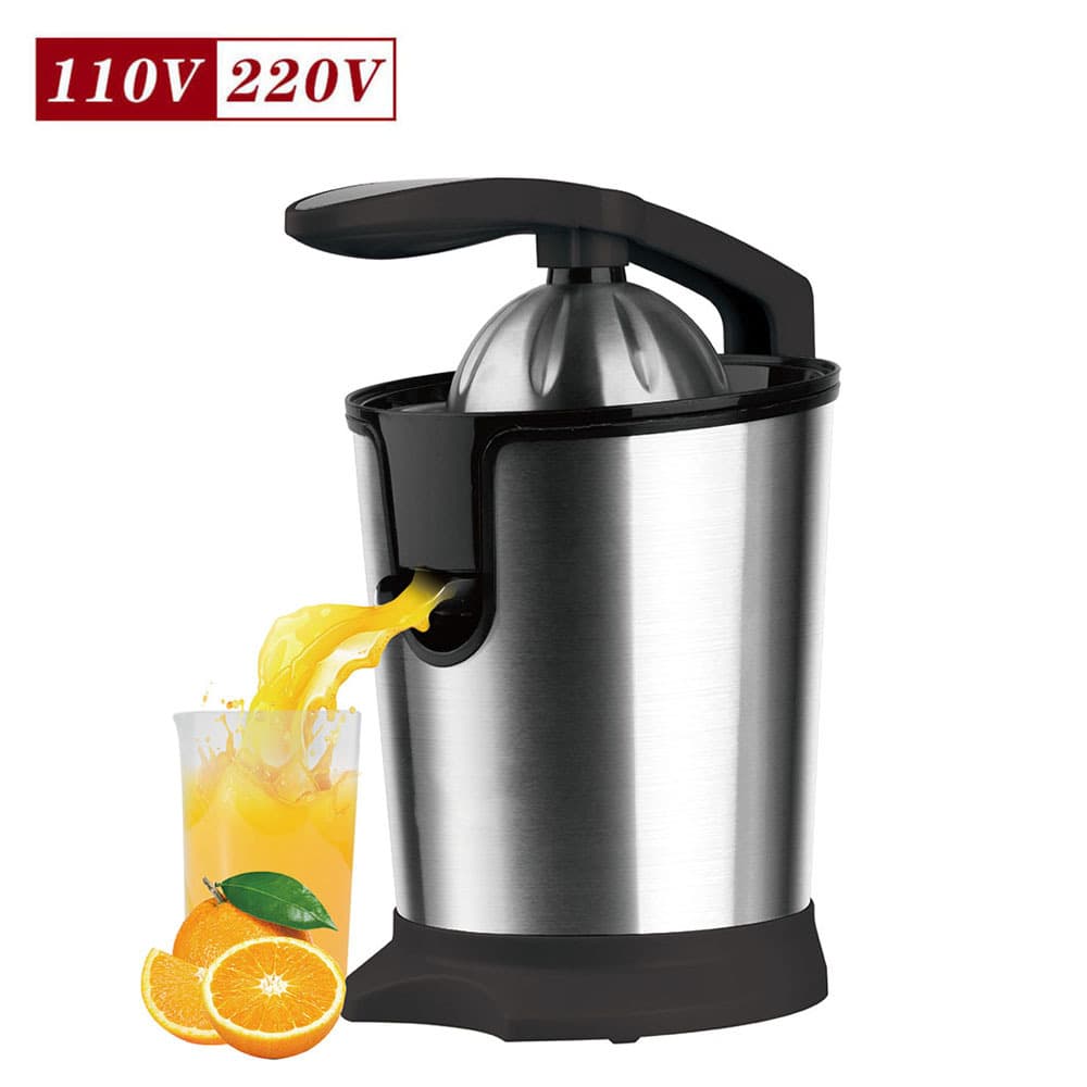 Us Regulation 110v Stainless Steel Hand Press Electric Juicer Fruit Juicer Lemon Orange Pulp Separation Food Processor