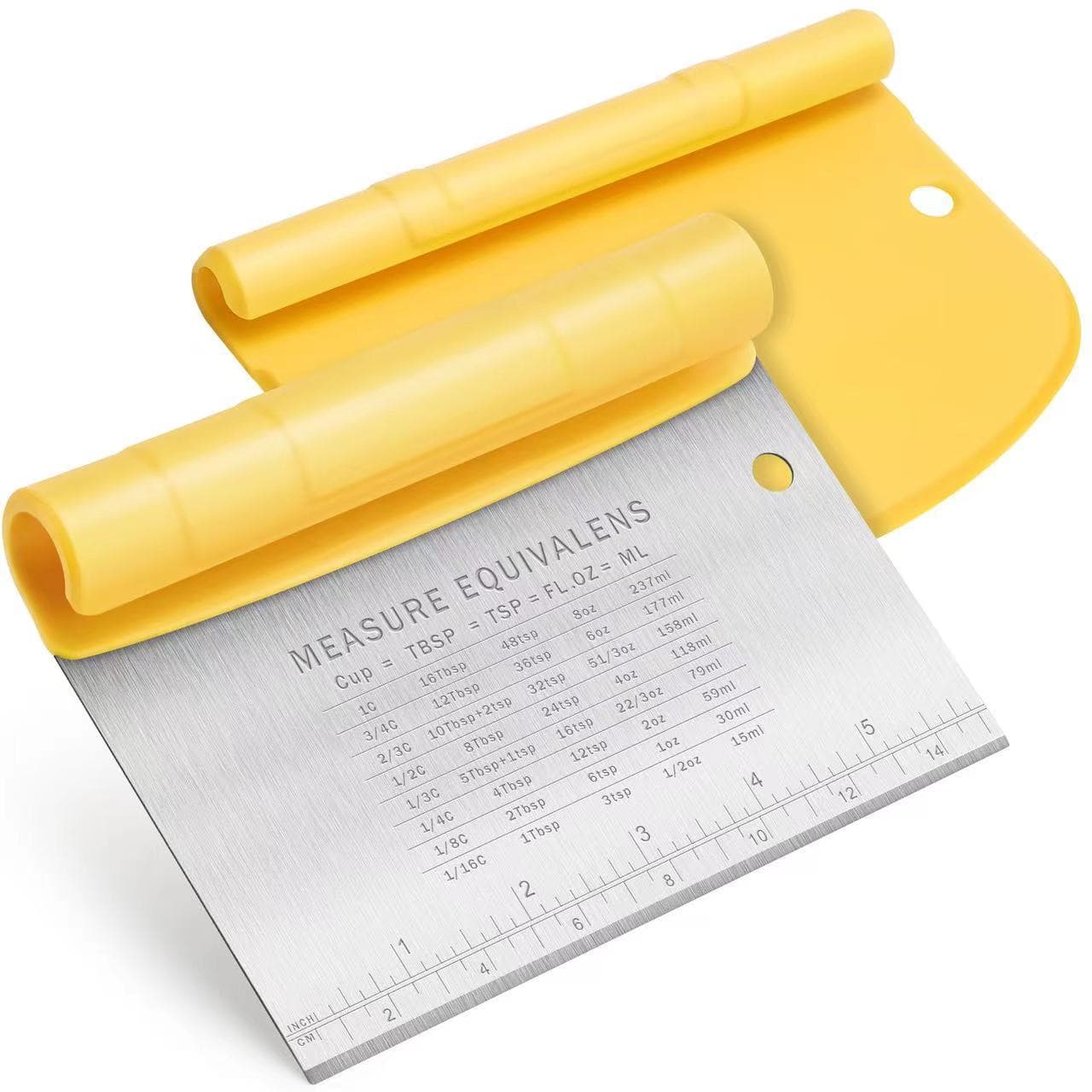 Multifunctional Stainless Steel Dough Scraper with Scale, Baking Cutter Tool, In Stock