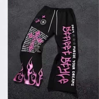 High Quality Pants American Streetwear Y2K Unisex Japanese Digital Print Anime Graffiti Graphic