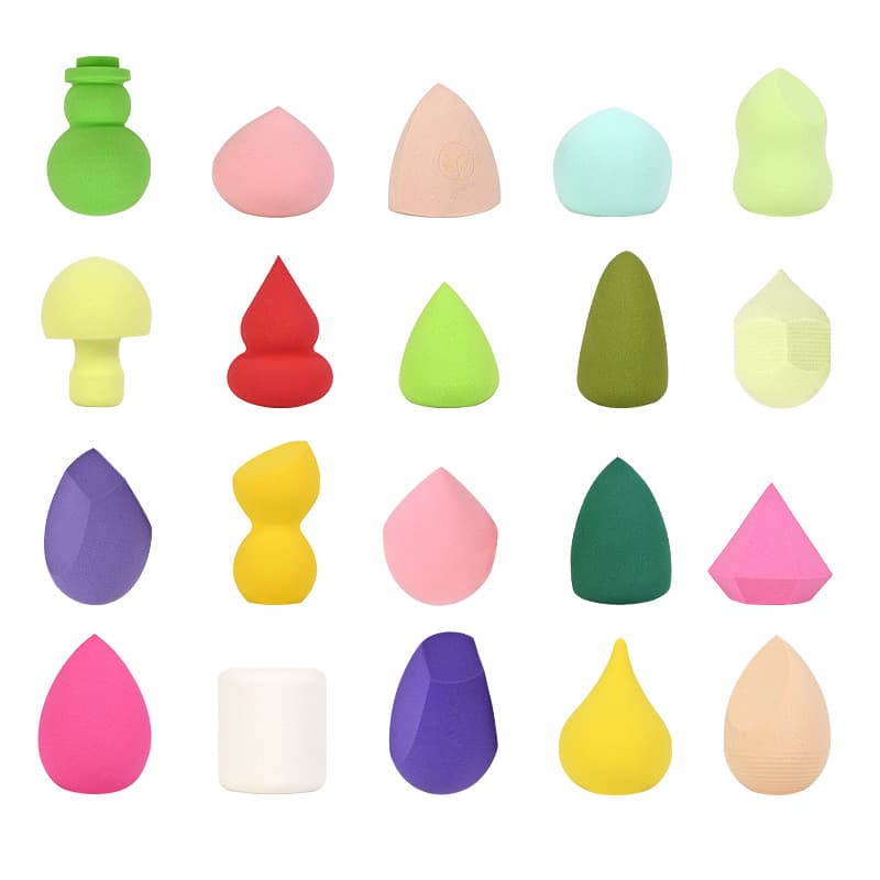 Fashionable Diverse Shape Beauty Blender Lightweight Non-Caking Easy Application Beauty Egg Hydrophilic Polyurethane Material