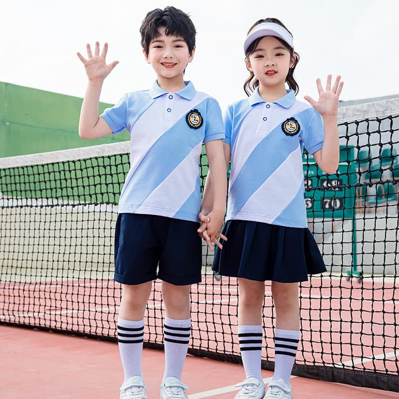 School Uniform Set for Elementary Students Summer Class Sportswear Kindergarten Uniform College Style Kids First Grade Two-Piece Set