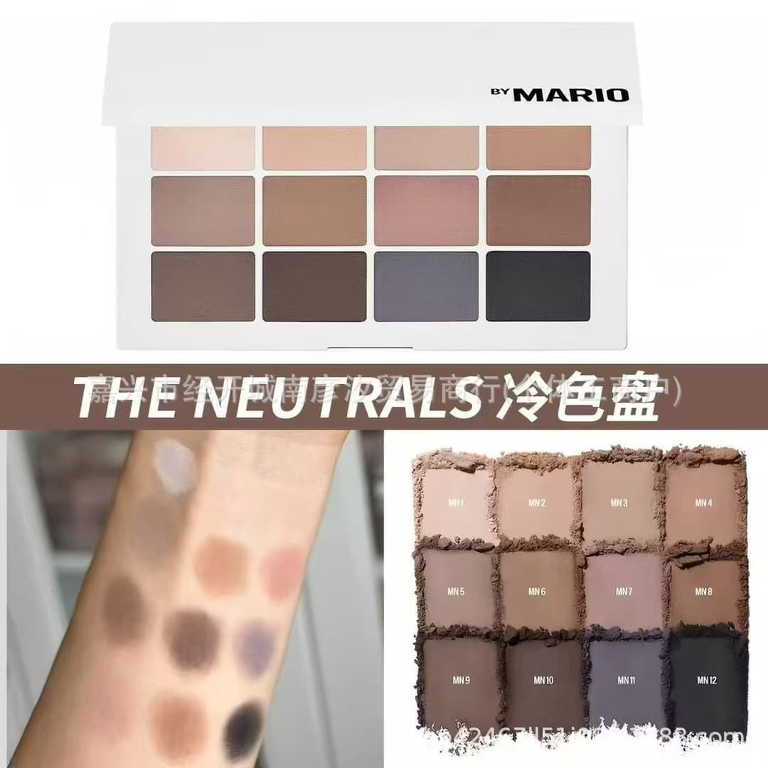 Cross-border new product American MARIO twelve-color eye shadow palette Original warm color palette Neutrakl cold color palette