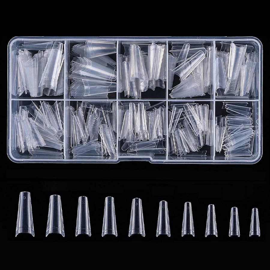 Western Nail Art False Nails 500pcs Box French Denim Nail Tips Nail Stickers Natural Color
