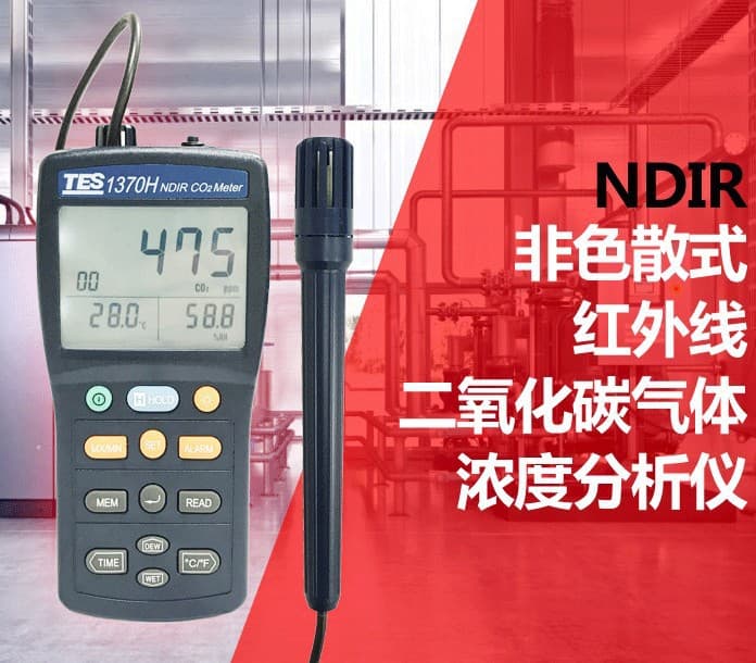 TES-1370H High-Precision Non-Dispersive Infrared CO2 Gas Concentration Analyzer by TASI