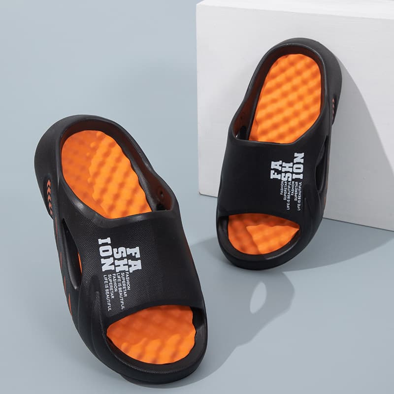 Large Size Cross-border One-strap Men's Summer Outdoor Slippers with Cloud-like Cushioning, Anti-slip Sports Sandals, Indoor Home Thick Sole Trendy Slippers
