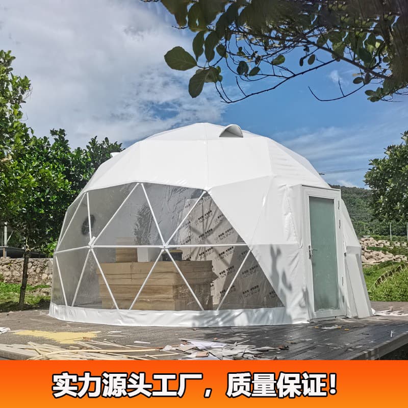 Geodesic dome tent factory produces 6-meter diameter spherical tent hotel tent B&B factory