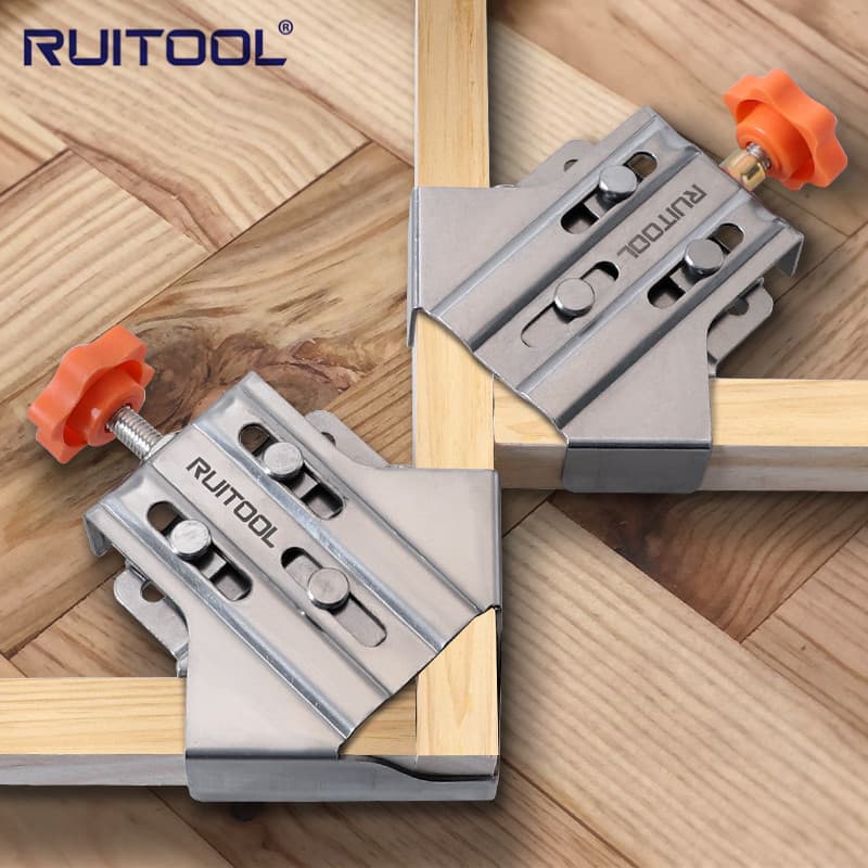 Stainless Steel Quick Clamp Woodworking Miter Joint Fixing Tool Frame Clamp Angle Clamp Fastening Tool Home Use Woodworking