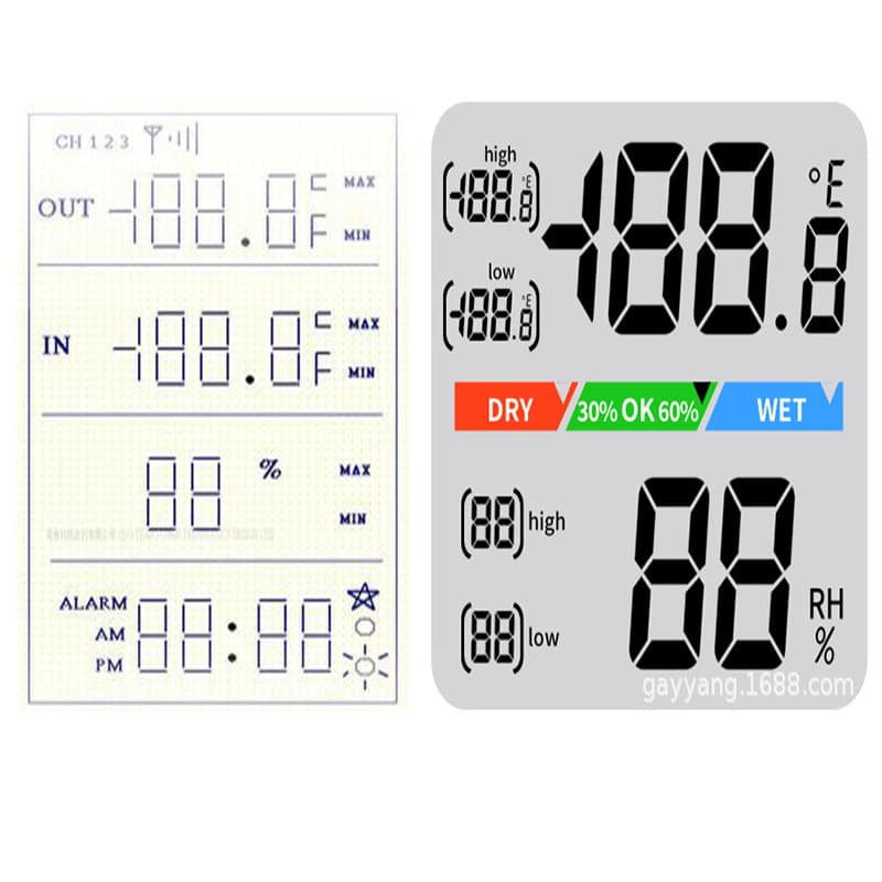 Pet Temperature and Humidity Meter Embedded Mini Digital Display Indoor and Outdoor Reptile Wireless Temperature and Humidity Meter Cigar Box