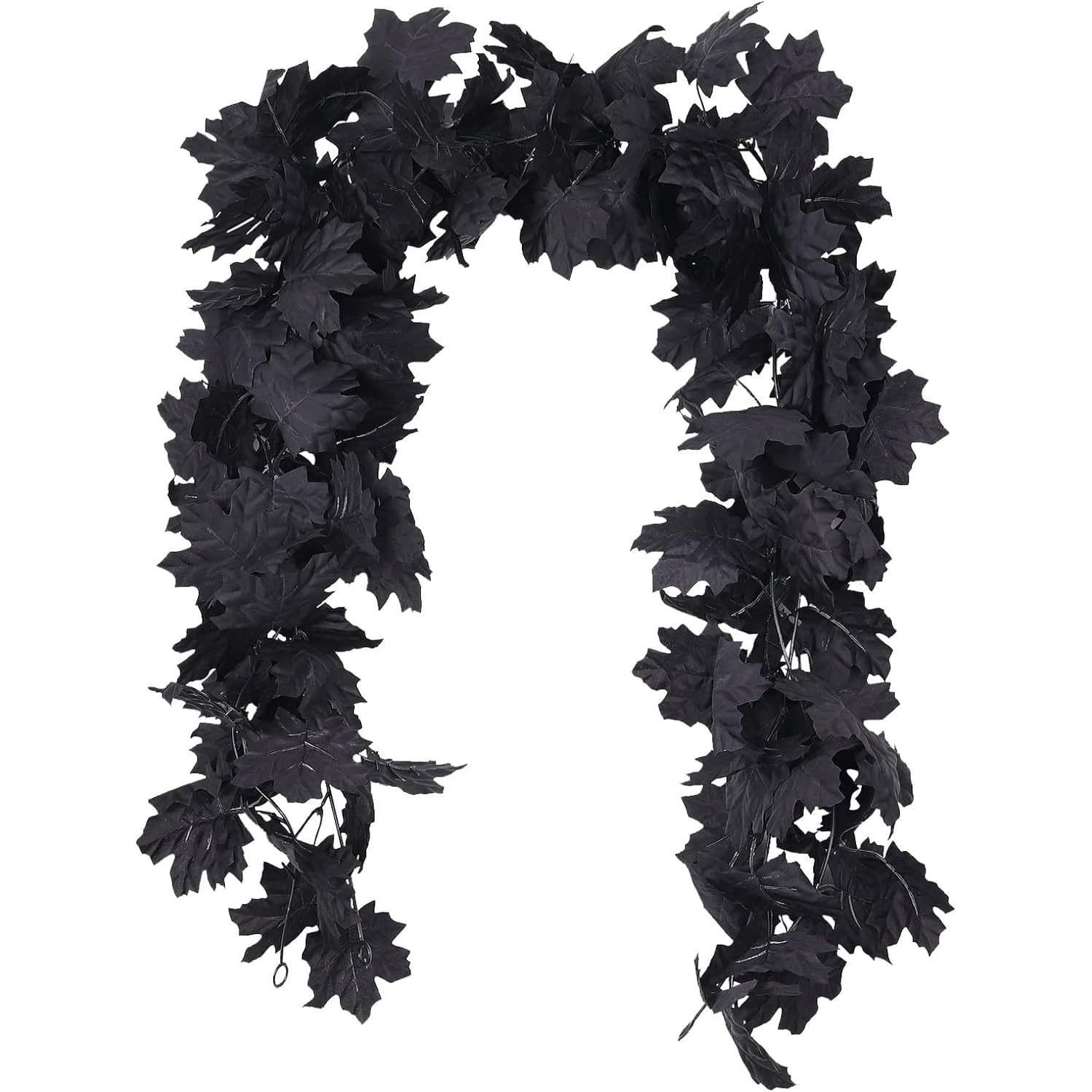 Amazon New Black Halloween Decoration Halloween Home Indoor Artificial Maple Leaf Vine