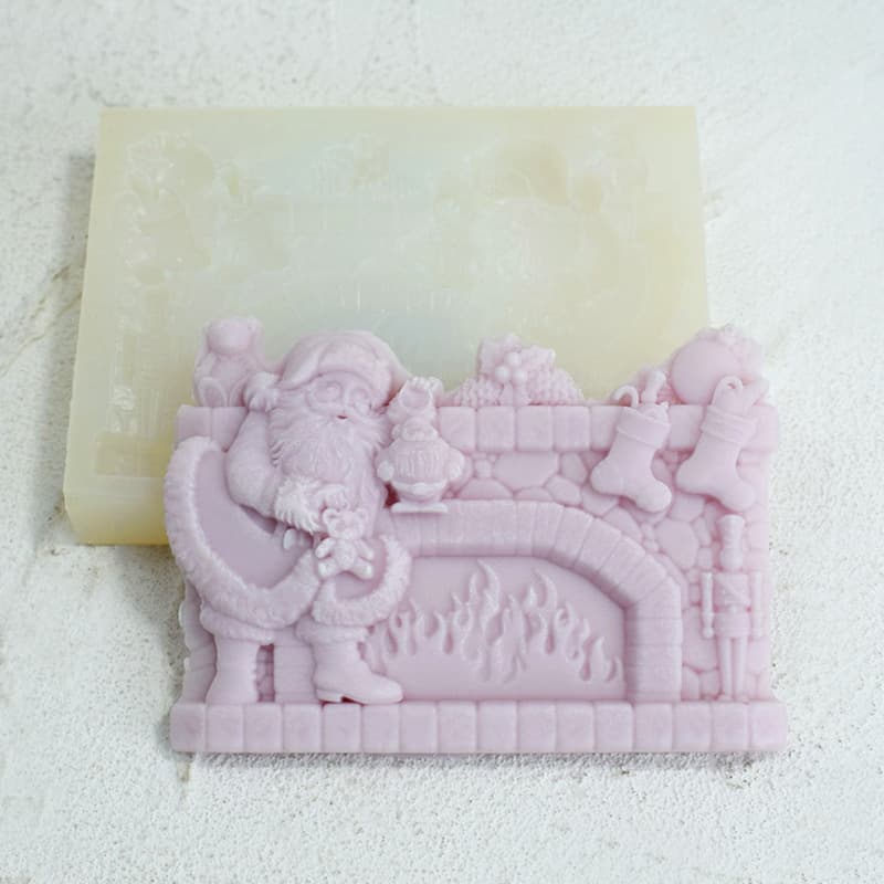 Amazon Christmas Series Castle Old Man Angel Relief Cake Decoration Chocolate Silicone Mold