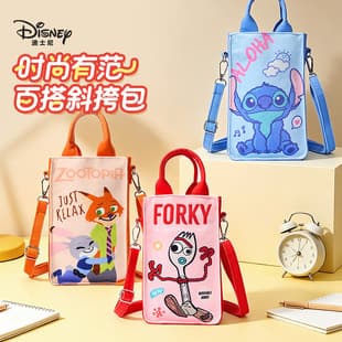 Disney Kids Crossbody Bag Toy Story Cute Cartoon Girl Single Shoulder Backpack Casual Handheld Small Crossbody Bag