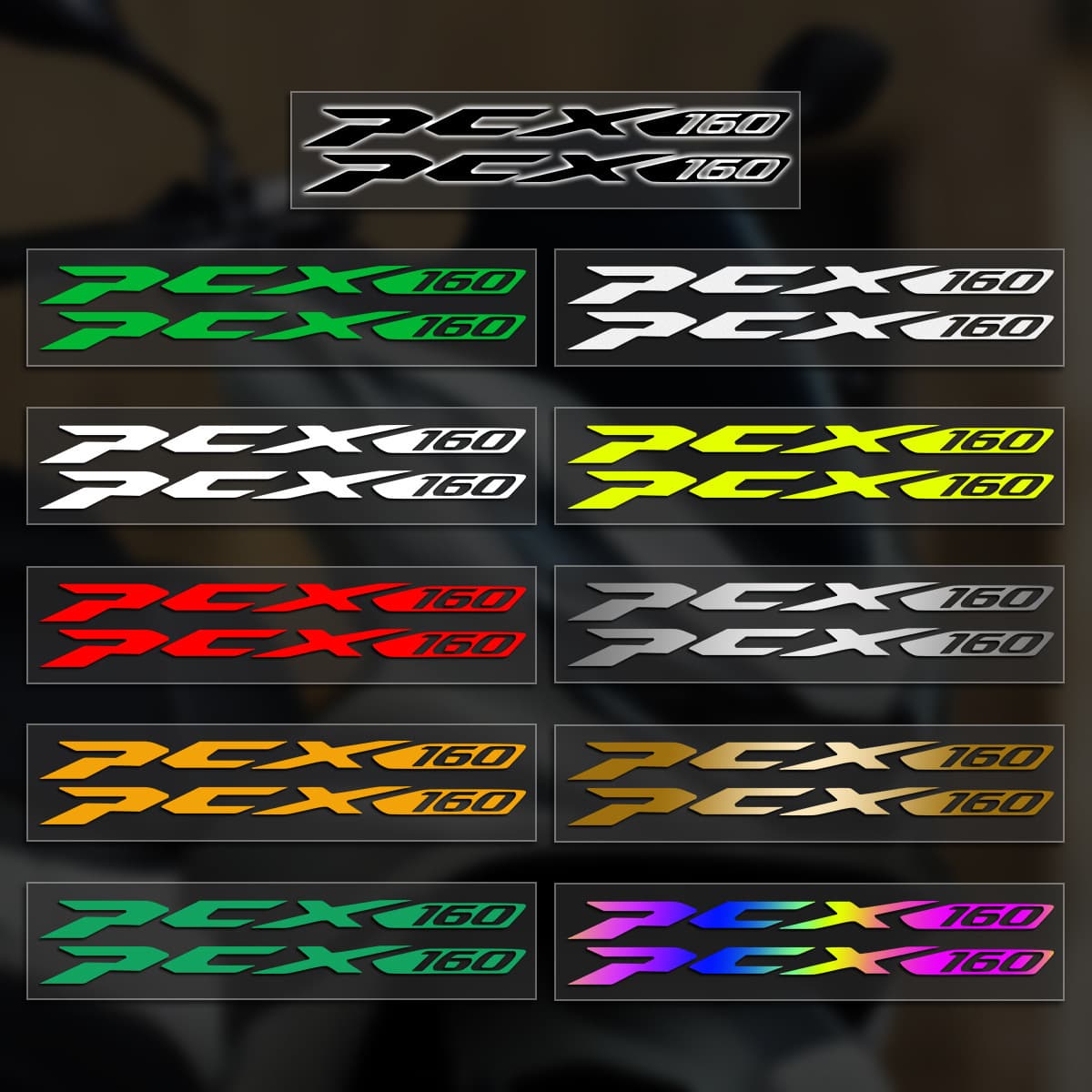 Decal for Honda PCX160 Front Logo Lettering Scooter Body Wing Decorative Sticker