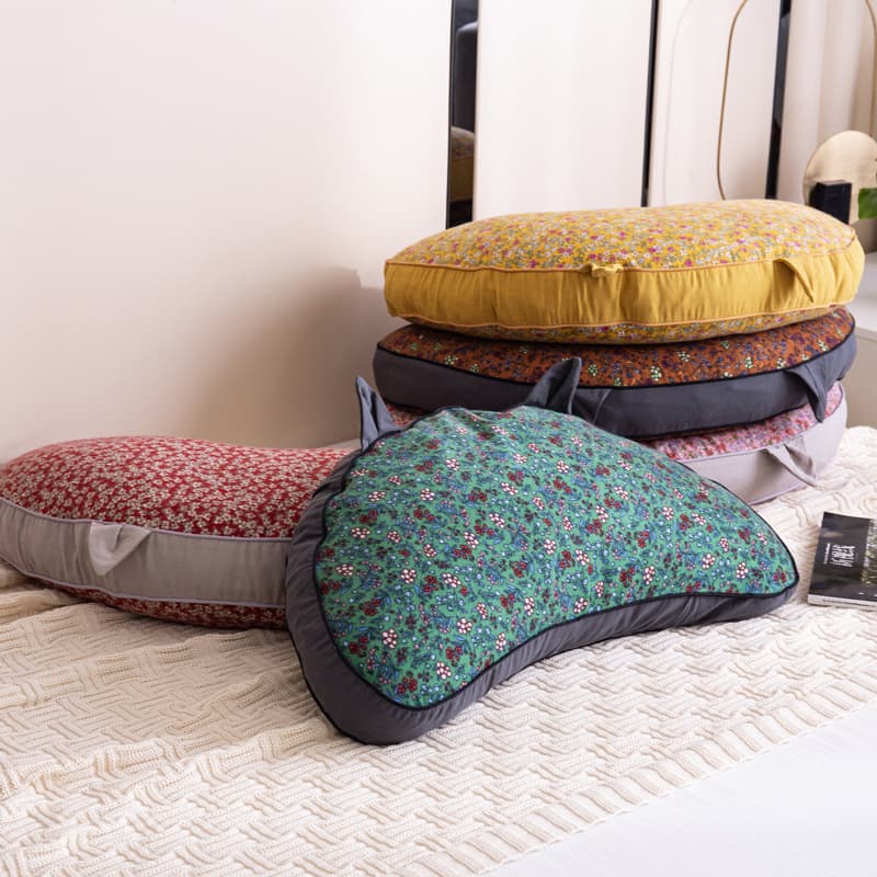 Pure Cotton Cat Ear Buckwheat Hull Pillow, Hard Core Pure Buckwheat Shell Pillow Core, Live Stream Factory Direct Wholesale in Stock