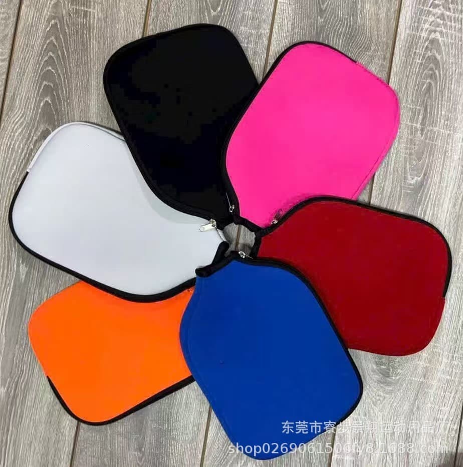 Neoprene Pickleball Paddle Case Ping Pong Paddle Protector Zipper Bag Lightweight Beach Tennis Storage Bag