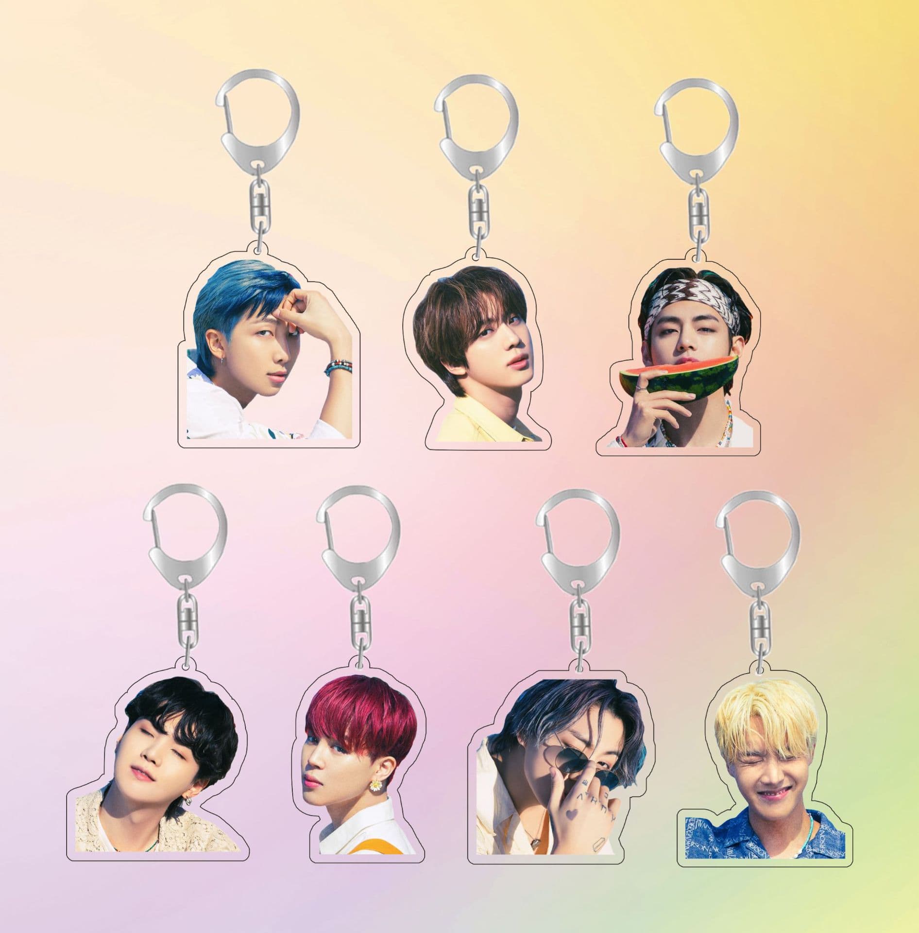 Korean group star BTS style peripheral BTS acrylic Min Yoongi Kim Taehyung keychain pendant 854
