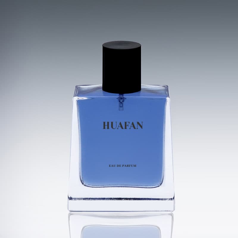 In Stock 50ml 100ml Empty Flat Square Trapezoid Perfume Glass Bottle Spray Bottle with Spray Head Cap Wholesale