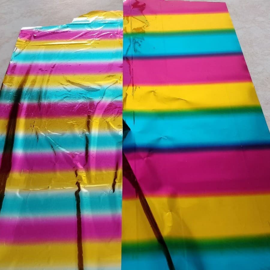 Polyester Material POLYETHYLENE in Gold, Black, Silver, Gray, Fluorescent Shiny Film, Rainbow Aluminum Foil with Triple Coating