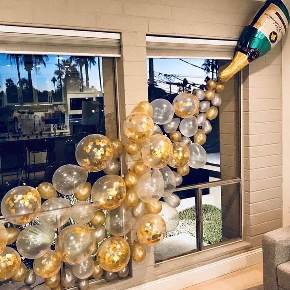 Champagne Bottle Balloon Set for Wedding Birthday Bachelorette Party Bridal Shower Decoration