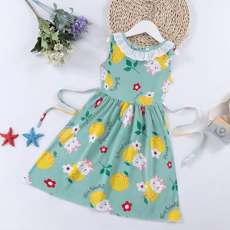 Summer Girls Cotton Silk Dress Baby Princess Dress Korean Style New Sleepwear Baby Homewear