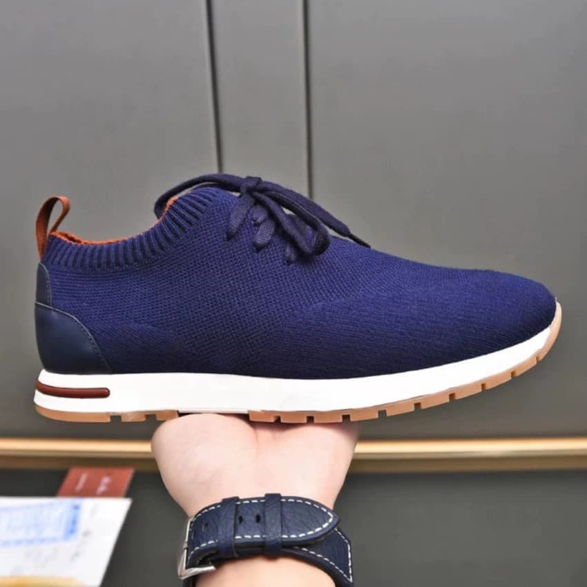In Stock 2026 Summer New Sock Shoes Thick Sole Lace-Up Knit Breathable Sports Shoes Comfortable Versatile Men's Shoes