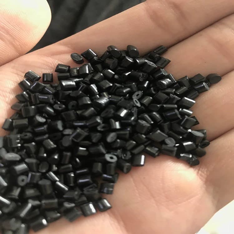 Supply of black high-gloss non-reinforced PPO heat-resistant 120°C flame retardant recycled plastic pellets self-produced and self-sold