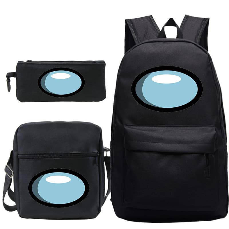 Among Us Space Werewolf School Backpack Set for Kids - 3-Piece Set with Backpack, Shoulder Bag, and Pencil Case, Travel Bag Included