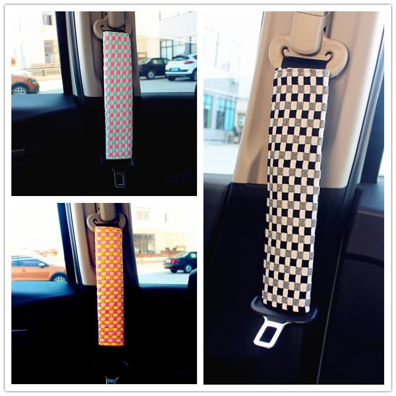 Creative Small Flower Bubble Dopamine Color Car Shoulder Pad Seat Belt Cover Automotive Interior Accessory