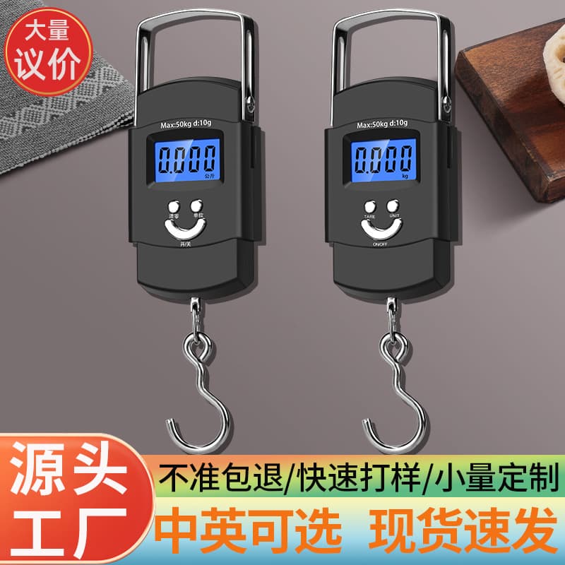 Portable Electronic Scale Precise Weighing Hook for Selling Vegetables Food Spring Scale Luggage Scale Handheld Weighing Tool