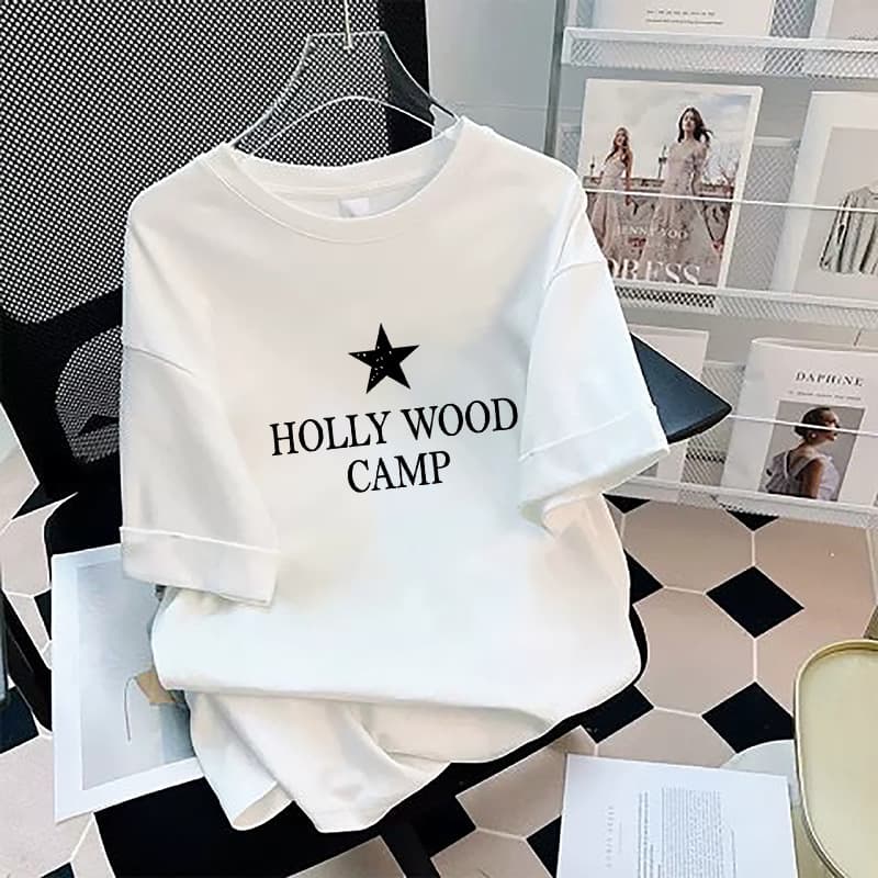 Cotton Women's Short Sleeve T-Shirt 2026 Summer Trendy Unisex Half Sleeve Ins Plus Size Fat MM Base Shirt