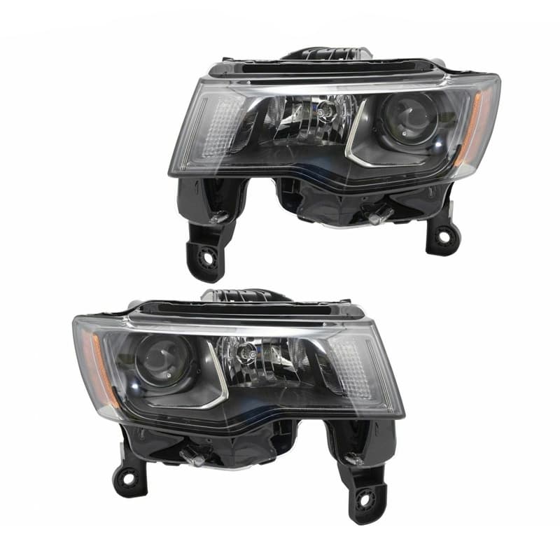 For Jeep Grand Cherokee 2017-2017 Halogen Black Headlight 68266646ad