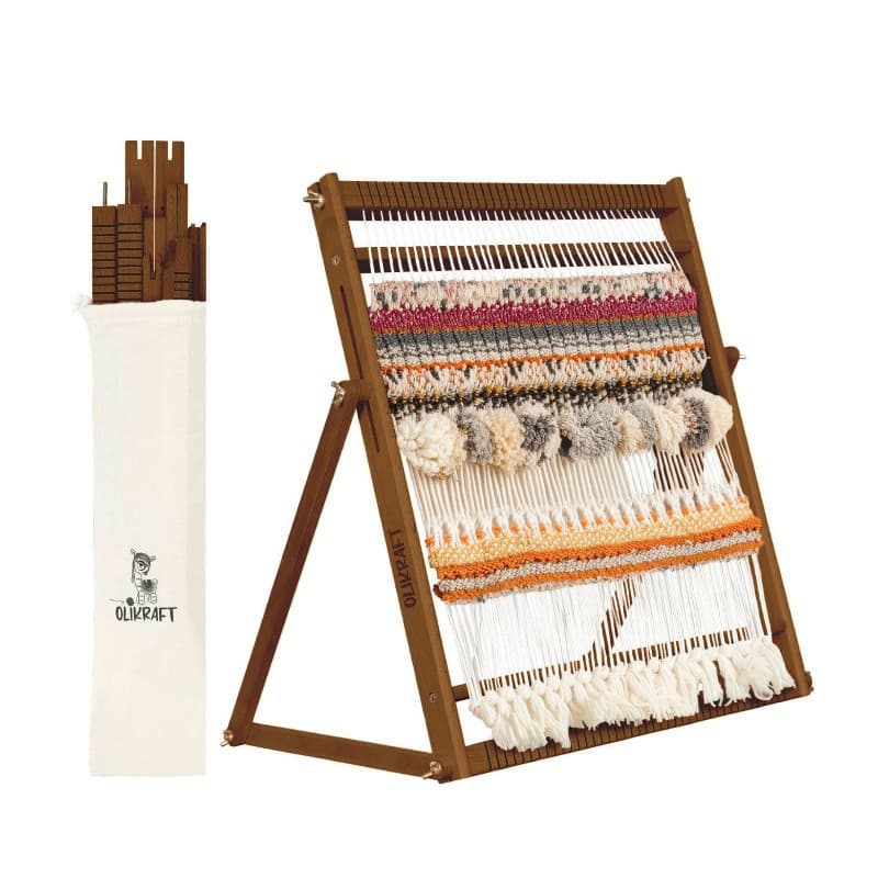 Wooden Weaving Loom DIY Scarf Tapestry Weaving Frame Mother's Day Gift Yarn Weaving Fixing Stand Weaving Machine