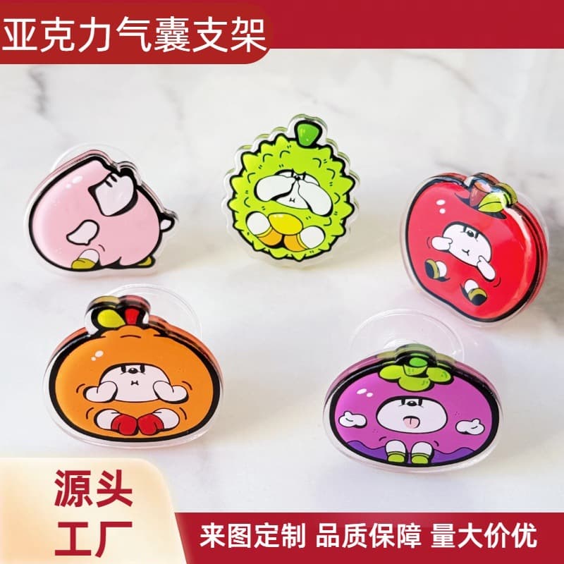 Japanese and Korean Ins Cartoon Star Anime Phone Airbag Stand, Drip Glue Acrylic Airbag Holder Custom-Made