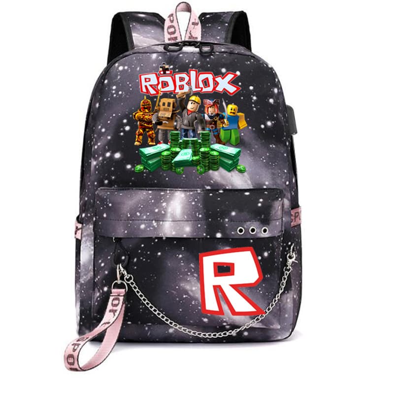 Cross-border starry sky children's backpack Korean version Oxford cloth printed Roblox middle school girl's school bag wholesale