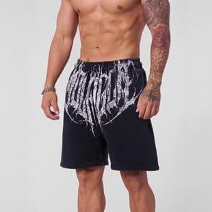 YOUNGLA Men's Shorts, Summer Workout 5-Inch Shorts, Jogger Muscle Fitness Casual Cotton Shorts