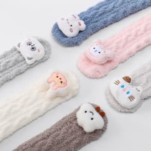 Baby Socks Long Tube Non-Tight Leg Spring Autumn Thick Coral Fleece Baby Children Socks Ins Baby Socks