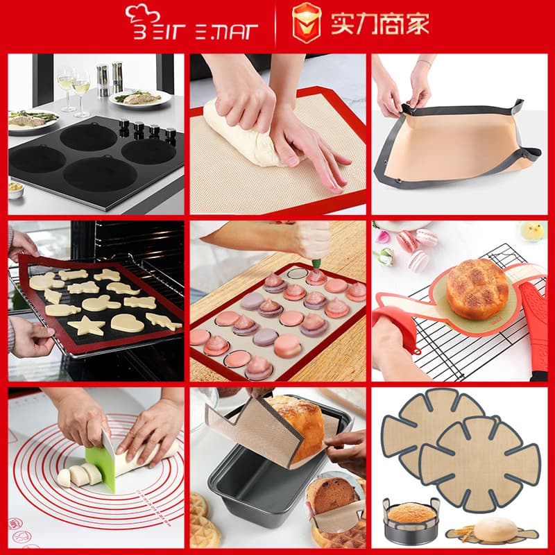 Full-Size Baking Bread Mat Air Fryer Sling Transfer Mat Long Handle Mat Dough with Handle Bread Baking Mat