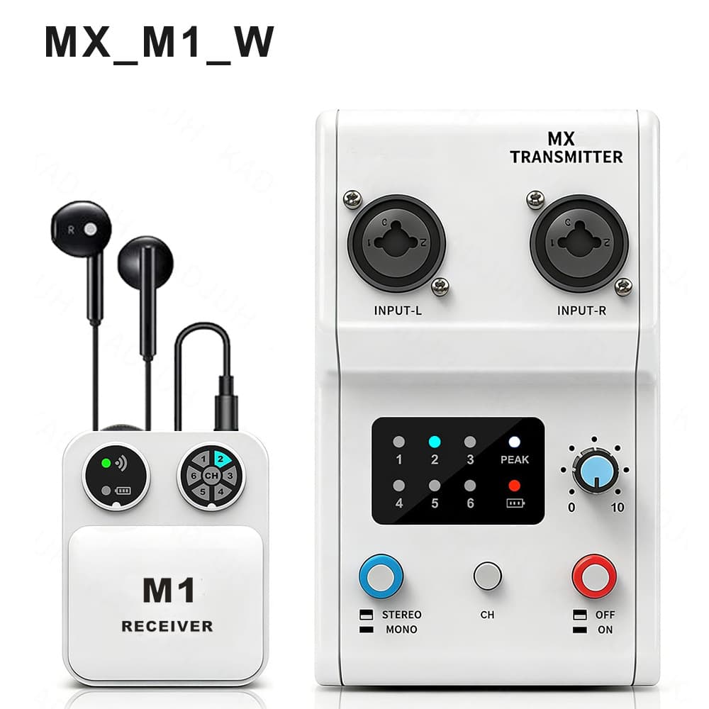 Wireless Monitor Earphones for Stage Performance Real-Time Listening Dual-Channel One-to-Many Live Streaming In-Ear Monitor Bodypack Receiver