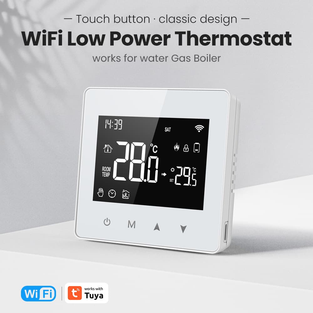 Tuya ZigBee Smart Thermostat, Water Gas Boiler Thermostat, LCD Screen Weekly Programming, Mobile Remote