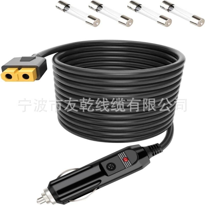 Car Charger XT60 Extension Power Cable 12V/24V Compatible with Anker 757/767, Bluetti EB
