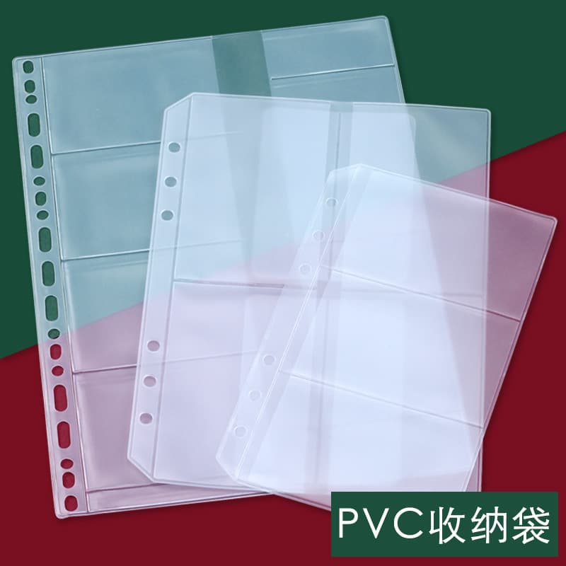 A6 Zipper Pouch PVC Clear Bag, A5/A7 File Organizer for Documents, Notepads, and Business Cards