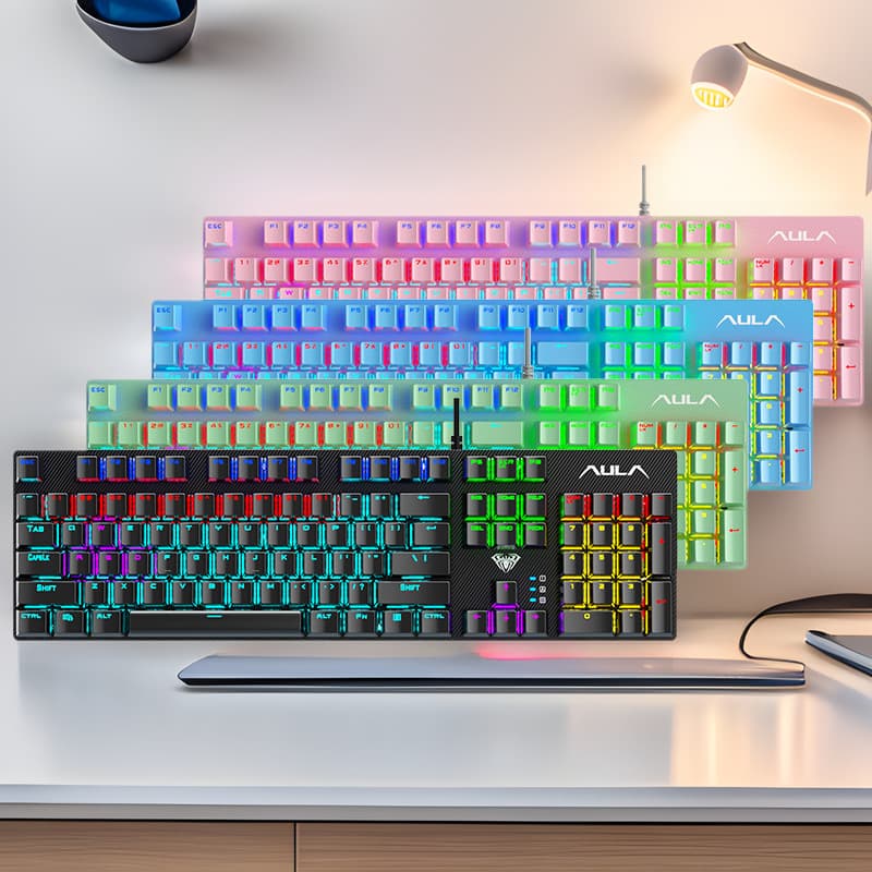 Wolf Spider S2022 Wired USB Mechanical Keyboard Blue Switch Desktop Computer Laptop Gaming E-sports Internet Cafe