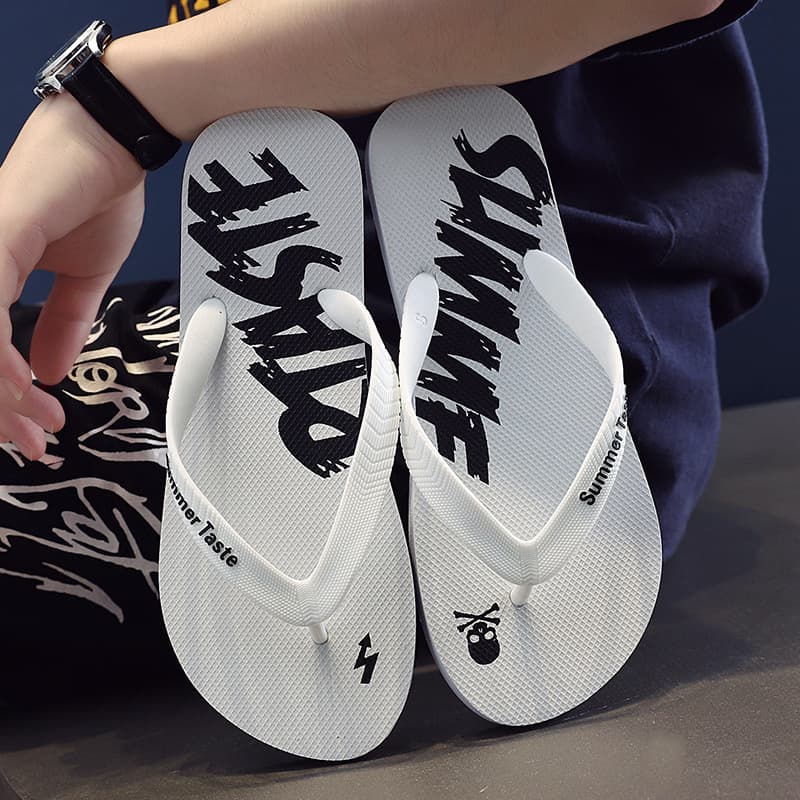 Men's Slippers Summer Outdoor Anti-Slip Factory Thong Flip-Flops Outdoor Soft-Soled Vacation Swimming Beach Sandals