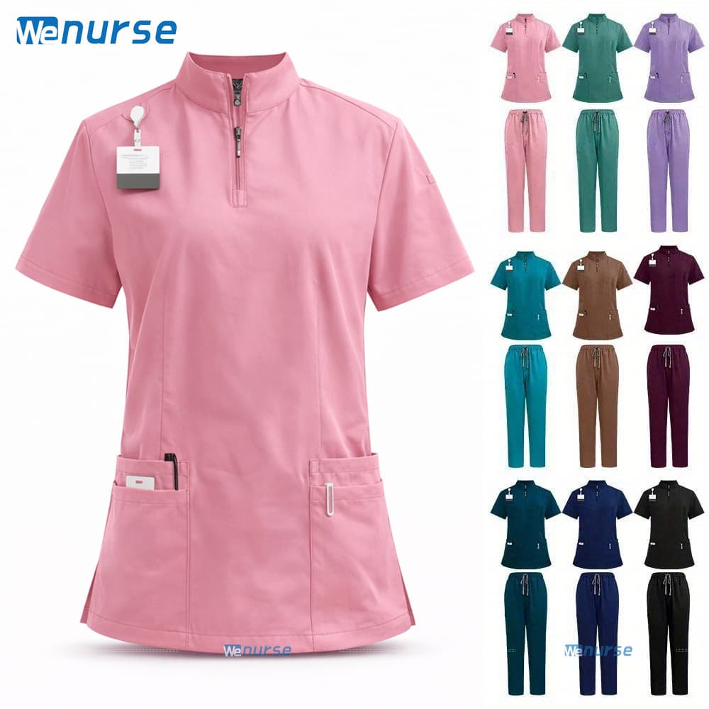 Medical Scrubs Uniform Set Nurse Scrub Set Salon Work Wear