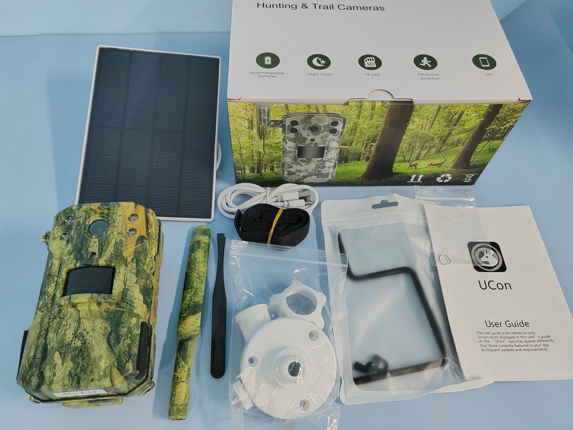 Cross-border IP66 Waterproof 4G GPS Hunting Camera Ucon Mobile Remote Detection 4MP Solar Camera
