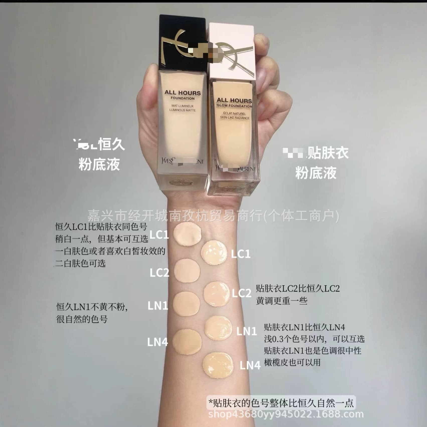 Cross-border Best Seller Y Family Long-lasting Embossed Foundation Liquid Black Cap Pink Cap 25ml, Multiple Colors Available